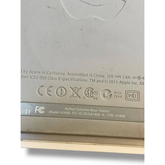 Apple AirPort Extreme A1408 WiFi Base Station Wireless Router Adapter Network - Picture 7 of 11